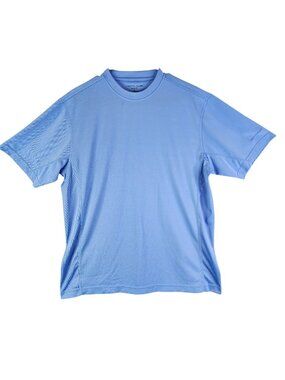 Mens Nicklaus Blue Golf T Shirt Short Sleeve Crew Neck Polyester Size M